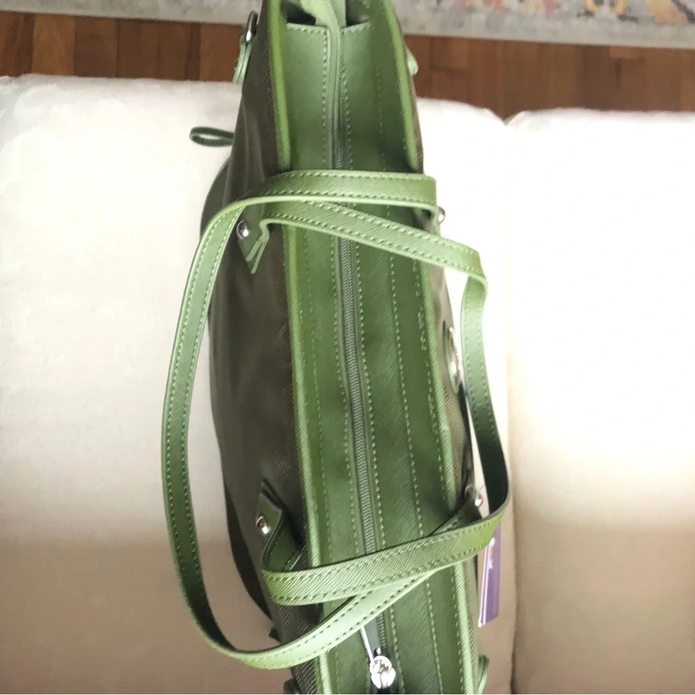 JOY army green Travel Tote Tuff-Tech with RFID Protection NWT